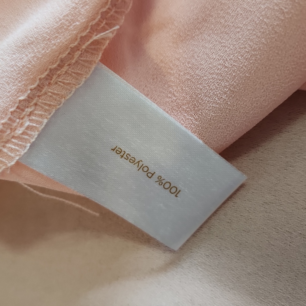 Decree Sheer Peach Blouse, XL - Picture 9 of 10
